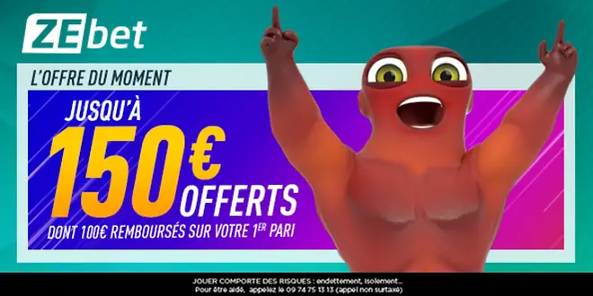 bonus zebet 150€ offerts