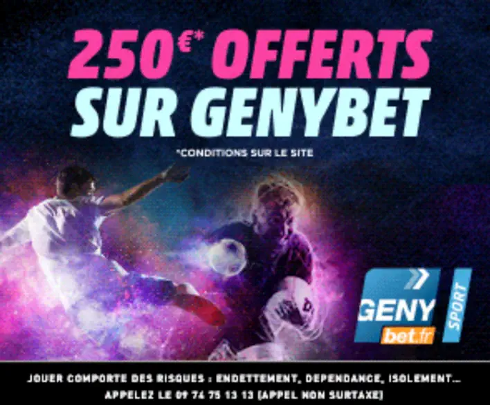 bonus genybet 250€ offerts