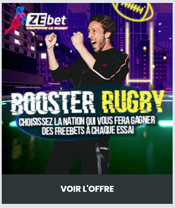 Promotion ZEbet paris gratuits - Booster Rugby