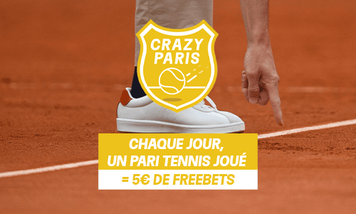 pari gratuit PMU 5€ - Crazy tennis