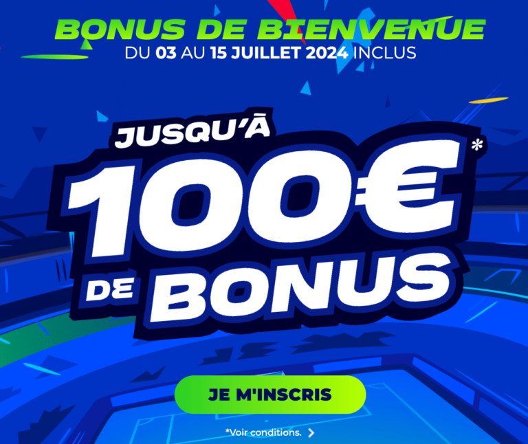 Bonus Parions Sport En Ligne 100€ - Juillet 2024