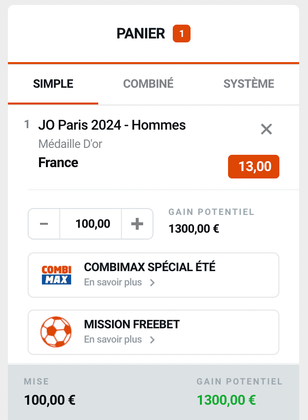 Basket JO 2024 - cote France